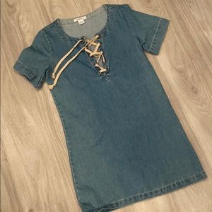 Denim mini dress